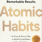 Atomic Habits book cover showcasing the methodology of tiny changes for big results