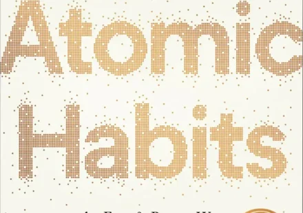 Atomic Habits book cover showcasing the methodology of tiny changes for big results