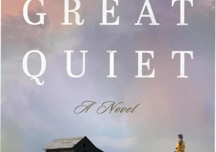 Book cover of In the Great Quiet by Laura Vogt depicting the Oklahoma frontier