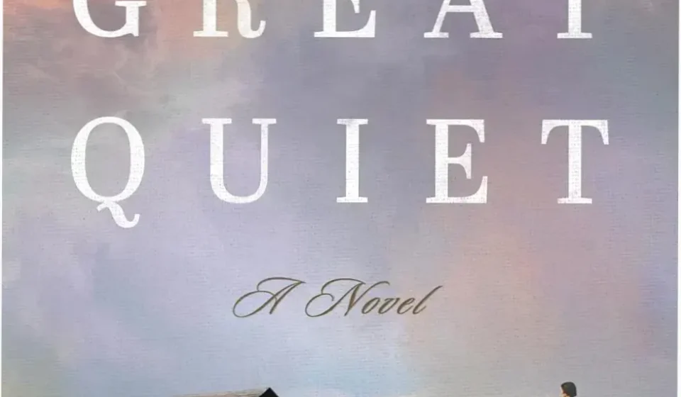 Book cover of In the Great Quiet by Laura Vogt depicting the Oklahoma frontier