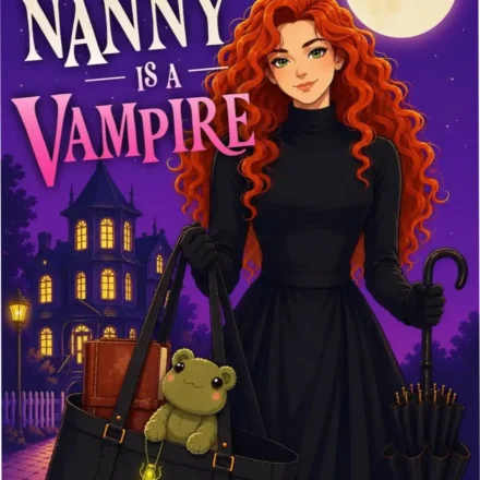 Our Nanny is a Vampire ebook cover featuring supernatural romance themes