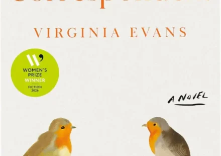 Hardcover edition of The Correspondent by Virginia Evans, winner of the Women's Prize for Fiction