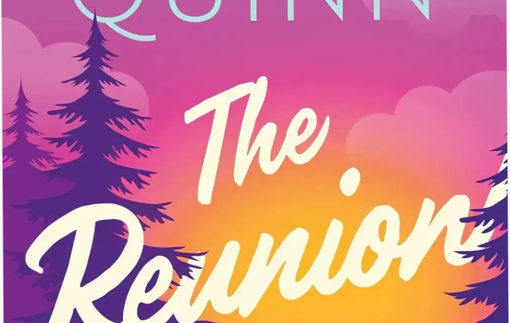 Digital cover of The Reunion by Meghan Quinn ebook illustrating a romantic comedy theme