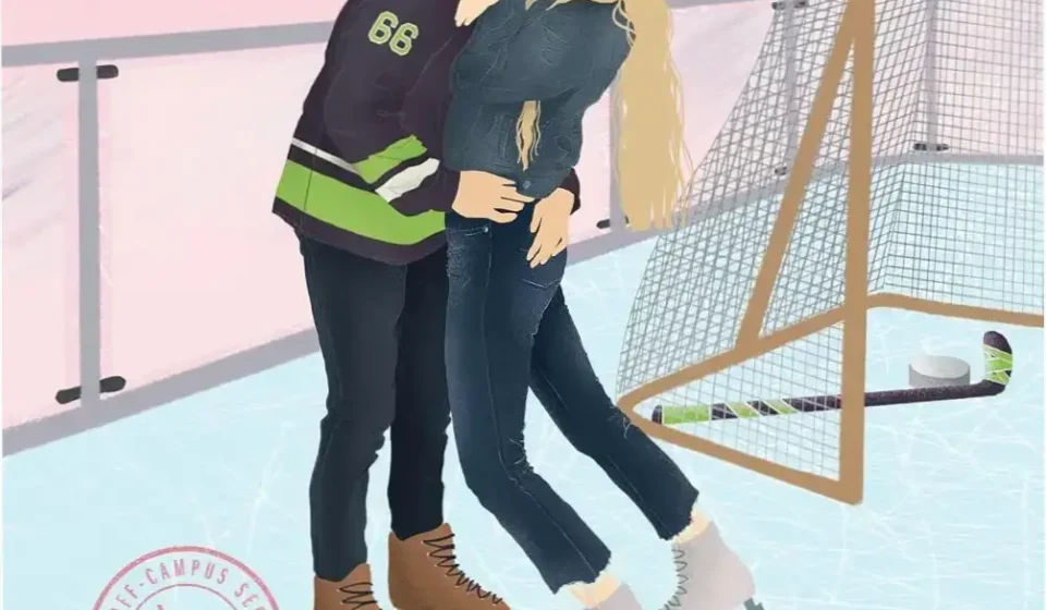 The Score by Elle Kennedy ebook cover depicting a high-tension college hockey romance