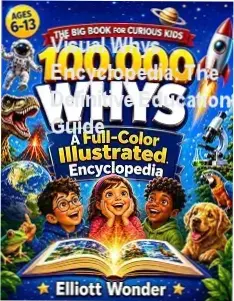 A child exploring the colorful pages of the Visual Whys Encyclopedia about science and nature