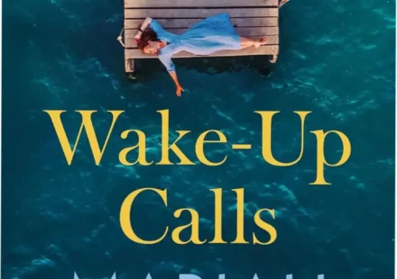 Book cover of Wake-Up Calls by Mariah Stewart highlighting the rustic Maine setting