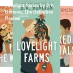Digital cover of the Lovelight book series by B.K. Borison on a Kindle device