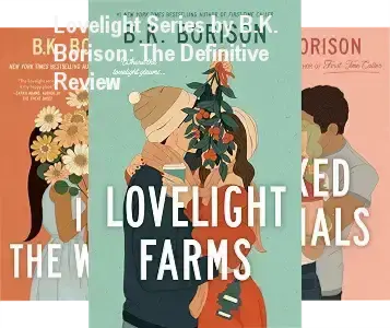 Digital cover of the Lovelight book series by B.K. Borison on a Kindle device