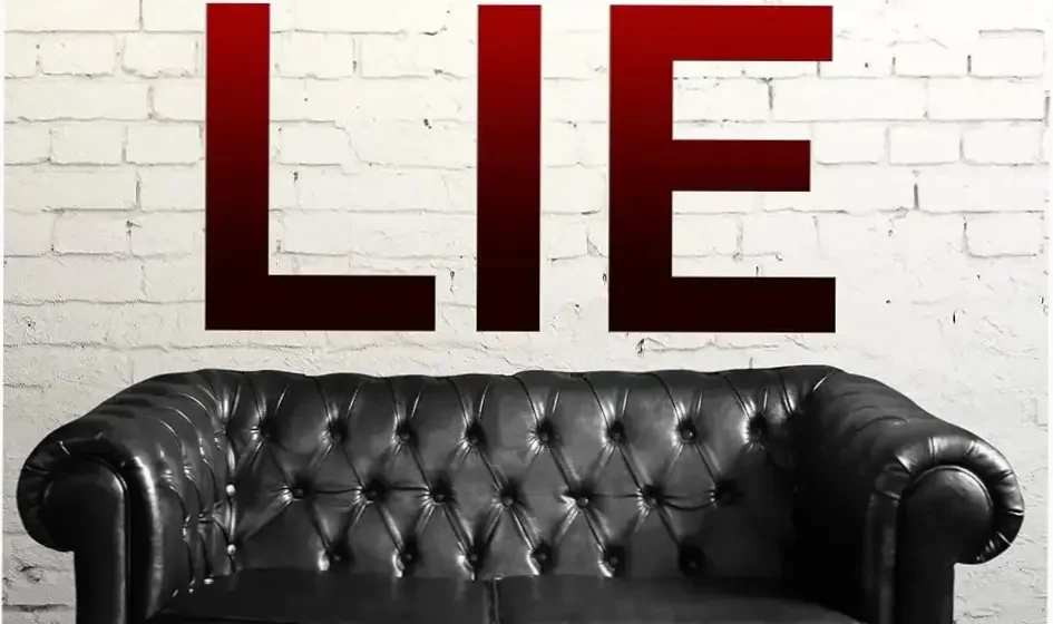 Cover of Never Lie ebook by Freida McFadden showcasing a mysterious atmosphere