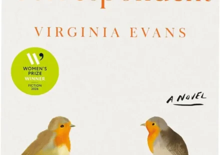 Book cover of The Correspondent by Virginia Evans highlighting its award-winning status