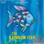 The Rainbow Fish board book featuring shimmering foil scales on a colorful aquatic background