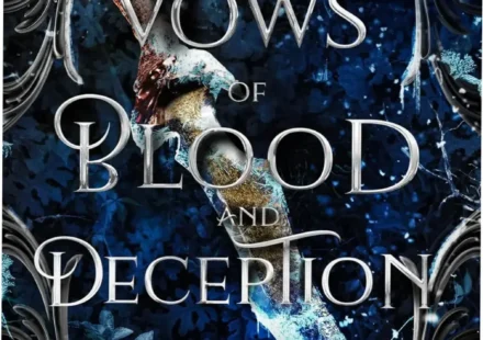 Book cover of Vows of Blood and Deception by Aria Ashbrook featuring dark fantasy aesthetics